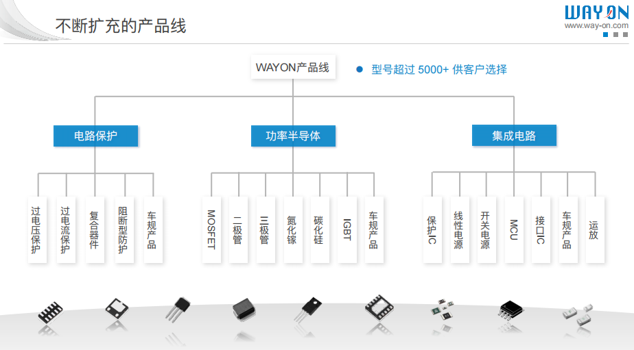WAYON代理商，維安MOS管，維安SBD，肖特基二三極管，維安LDO線性穩(wěn)壓，PTC，保險(xiǎn)絲，ESD ，IGBT ，OVP， TVS代理商.png